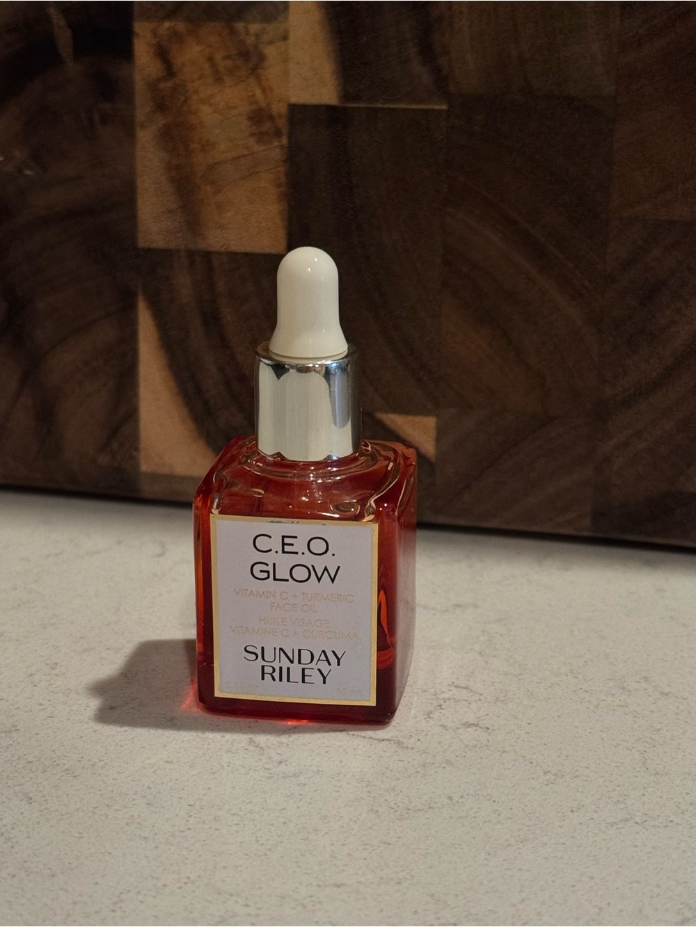 Sunday Riley C.E.O. Glow Face Oil - Orange Glass Bottle with White Dropper
